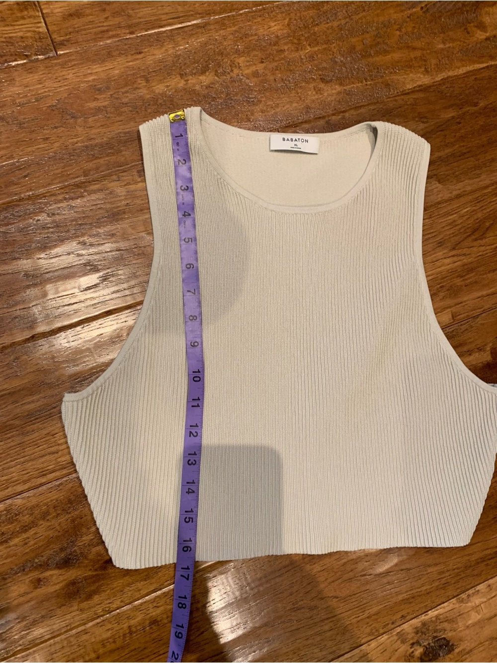Babaton Cream Ribbed Cropped Tank - Picture 5 of 16